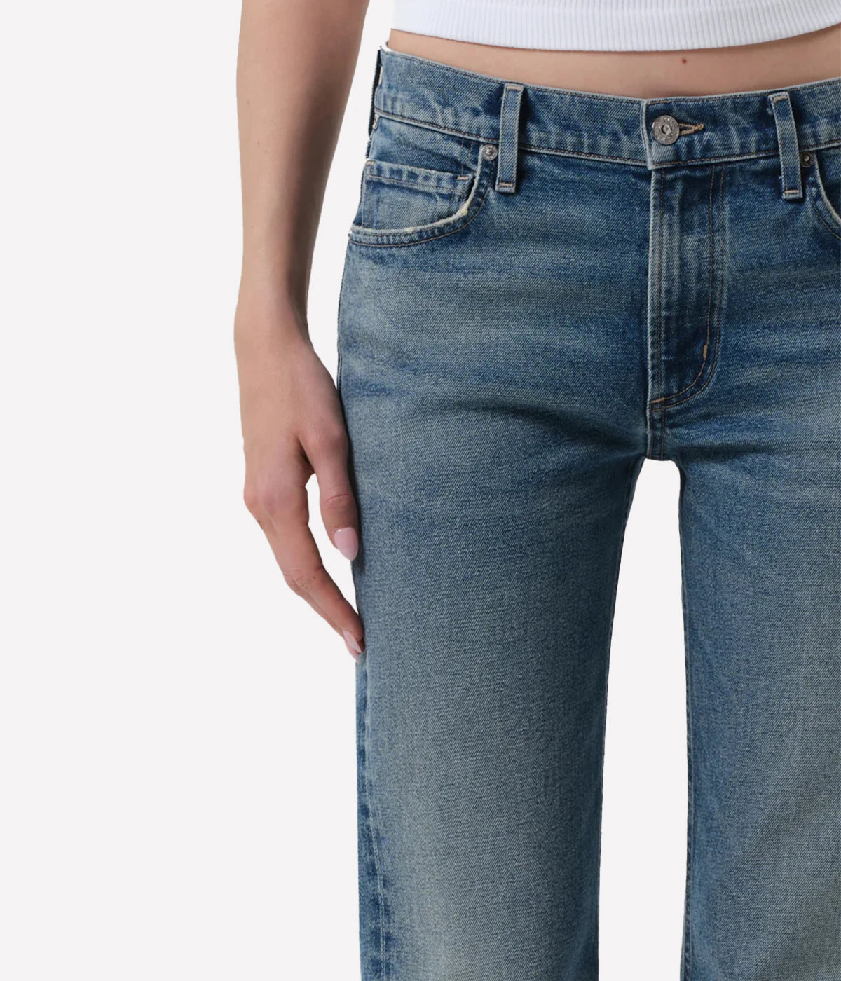 Genova Low Rise Boot Denim Jean In Clairo