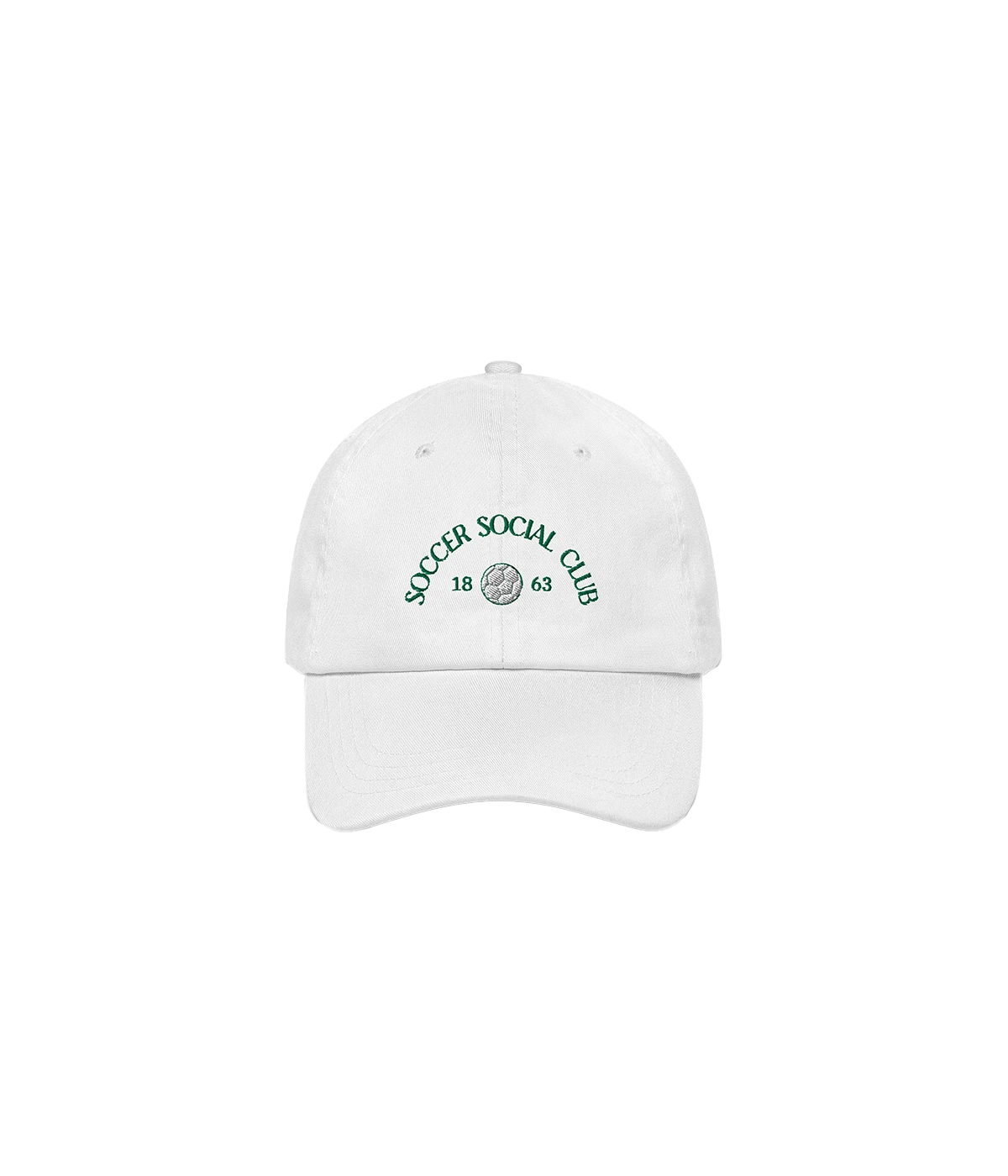 Social Soccer Club dad cap – soft cotton baseball cap with cheeky embroidery and adjustable strap. Laid-back, everyday style.