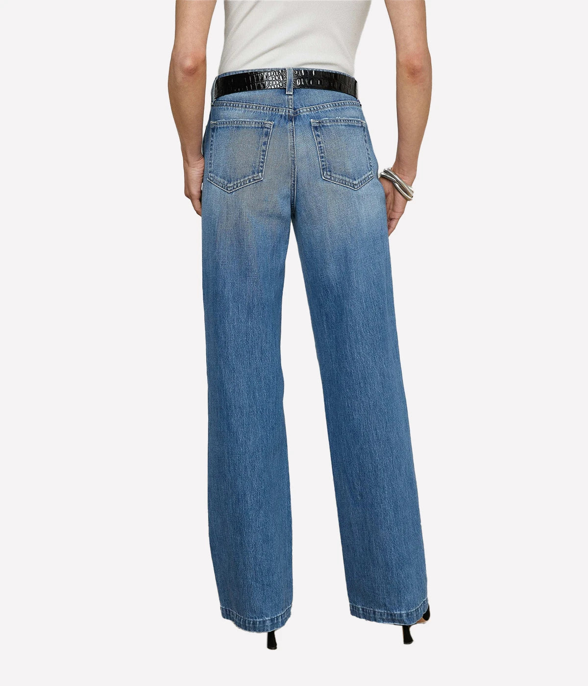 Clayton H/R Wide Leg Jean in Woodrow