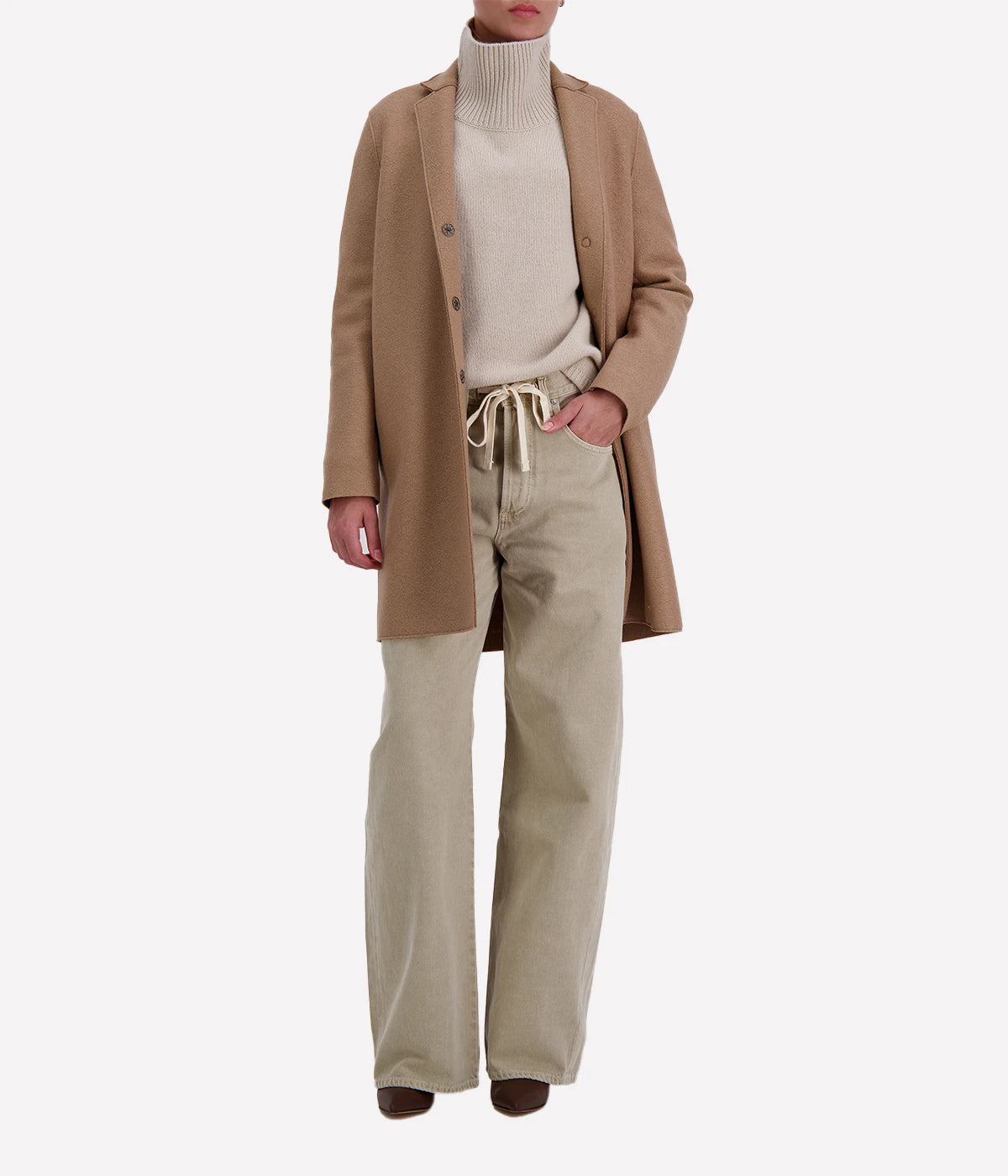 Cocoon Coat in BEIGE