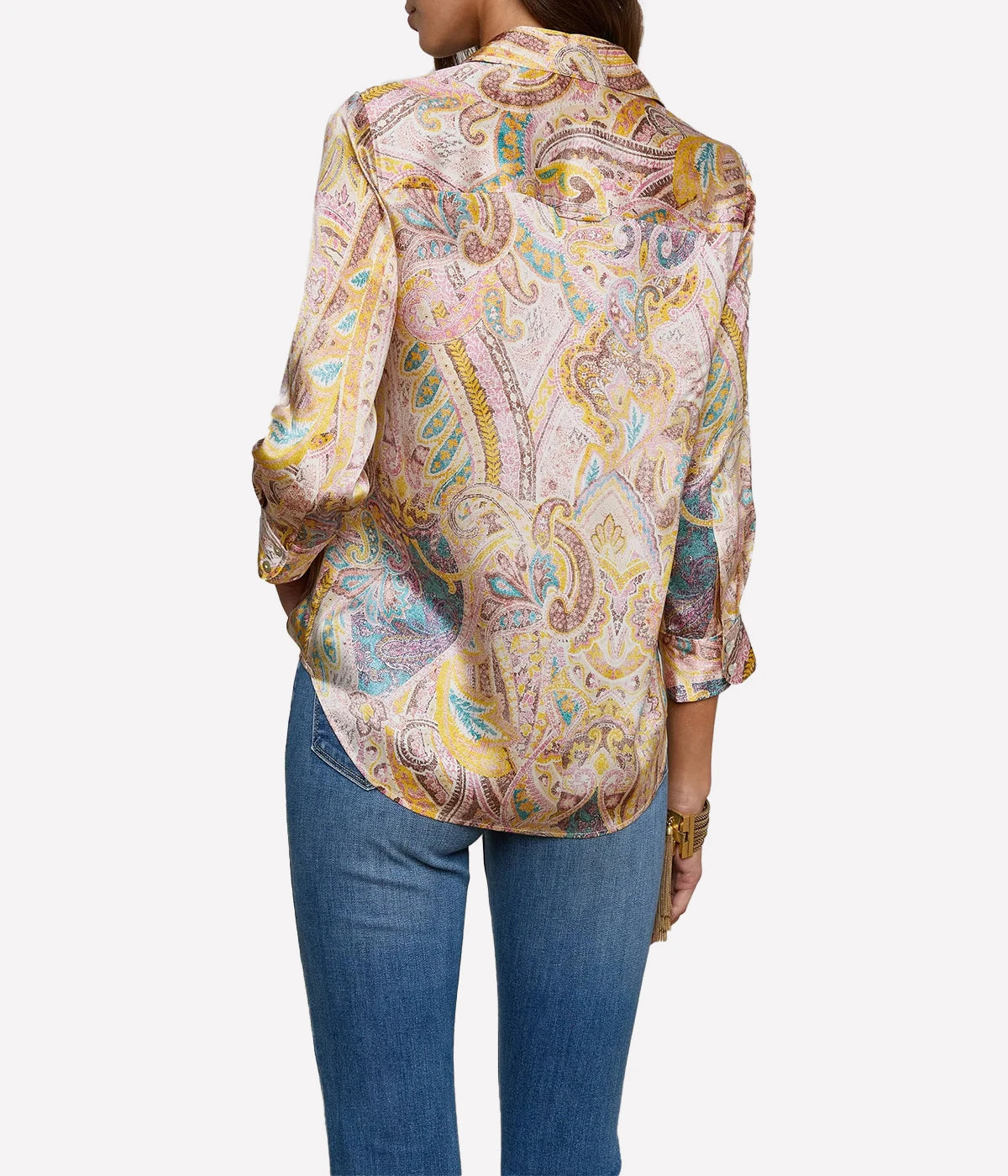 Dani 3/4 Sleeve Blouse in Multi Western Paisley