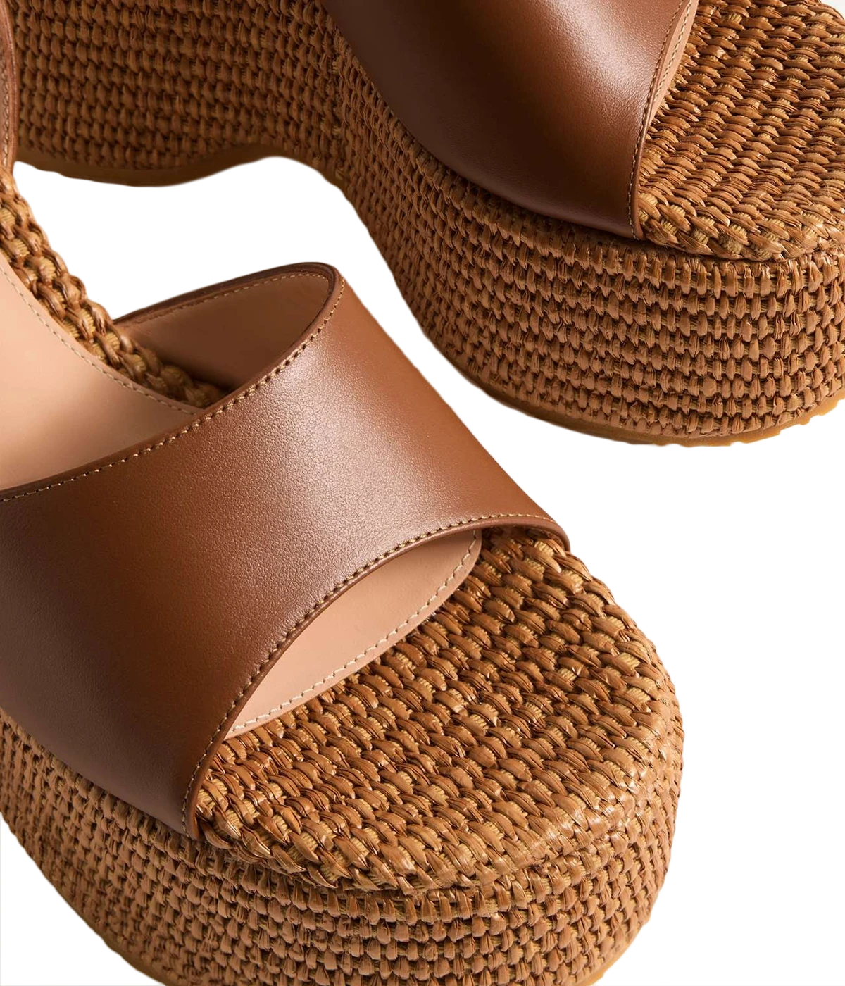 Thalia Wedge in Cuoio