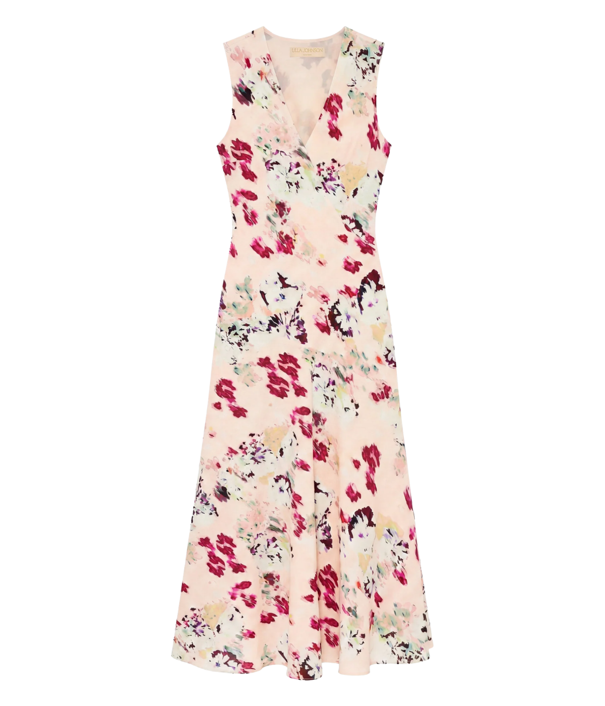 Elowen Silk Dress In Summer Garden