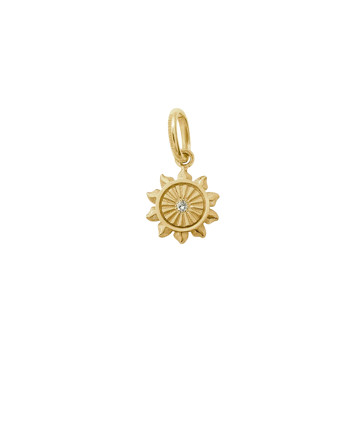 Lucky Sun Diamond Pendant in Yellow Gold