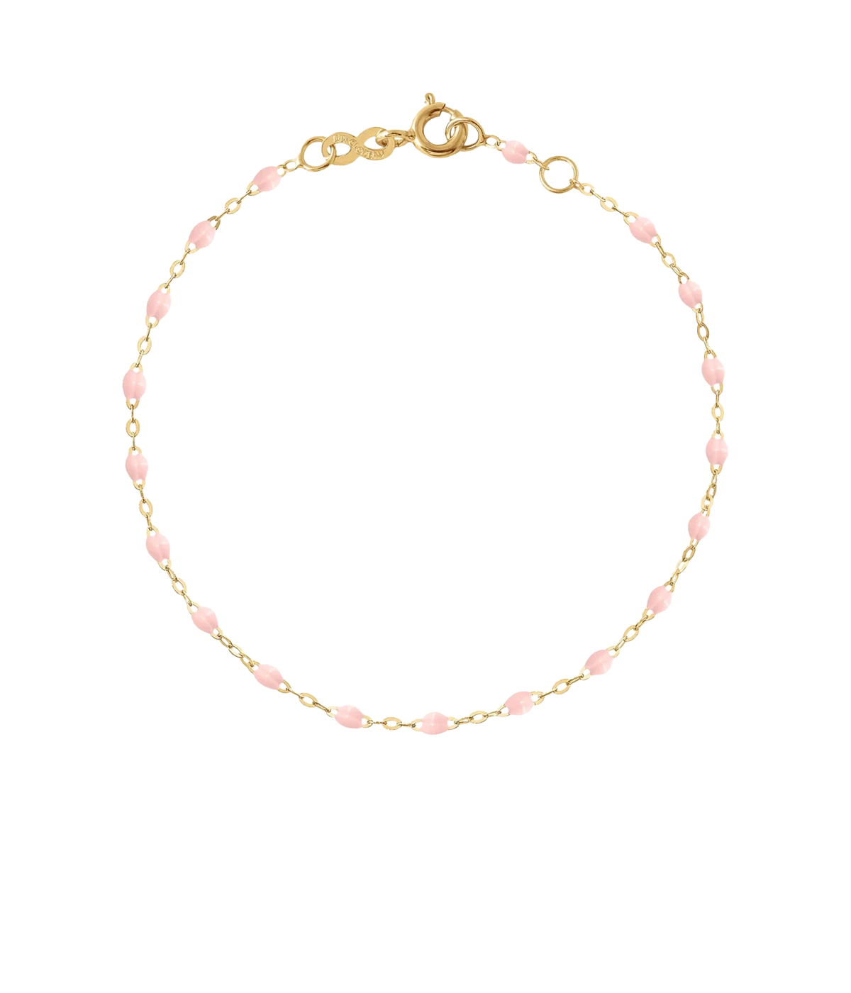 Classic Gigi 17cm Bracelet 18K Yellow Gold in Baby Pink