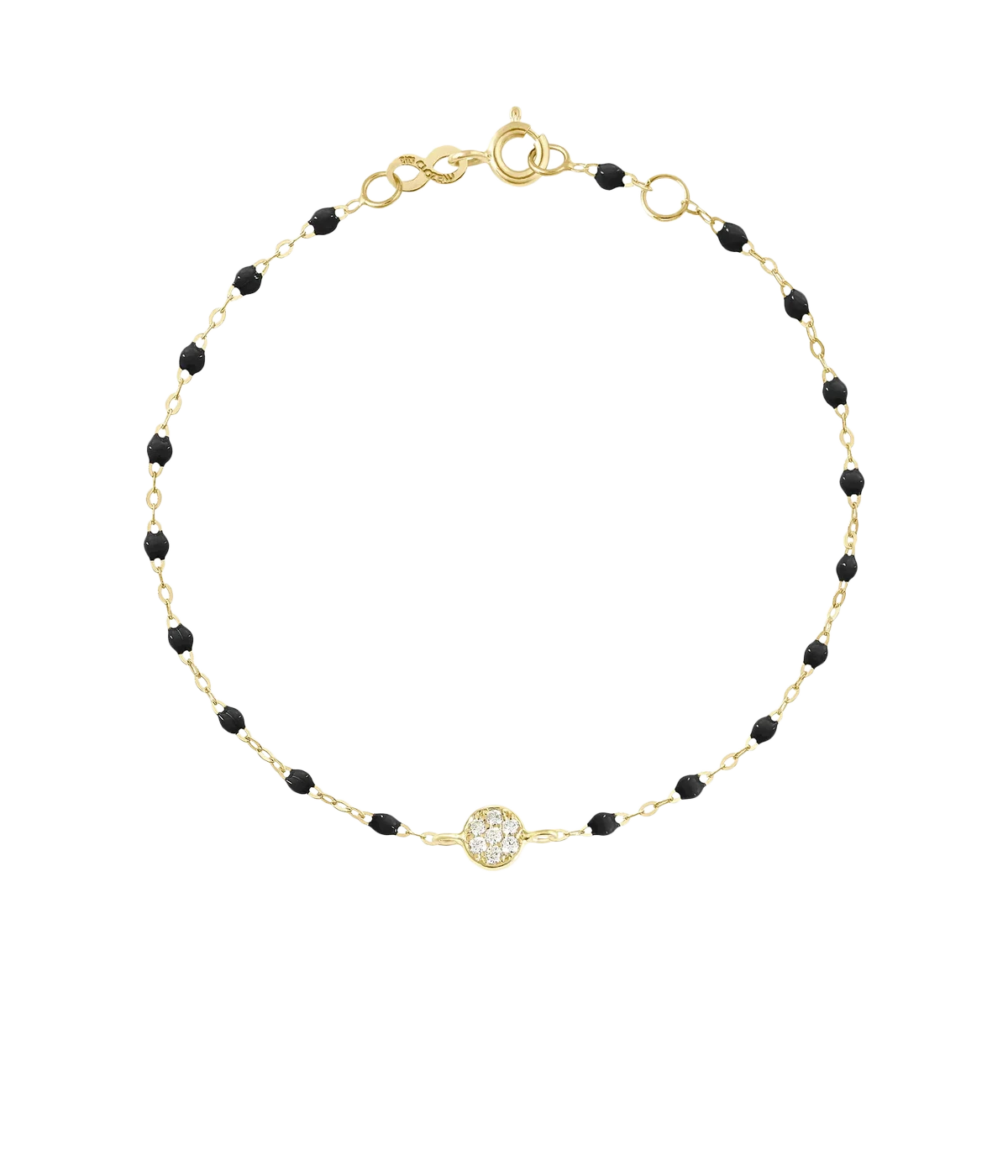 Puce Classic 17cm Gigi Bracelet 18K Yellow Gold in Noir