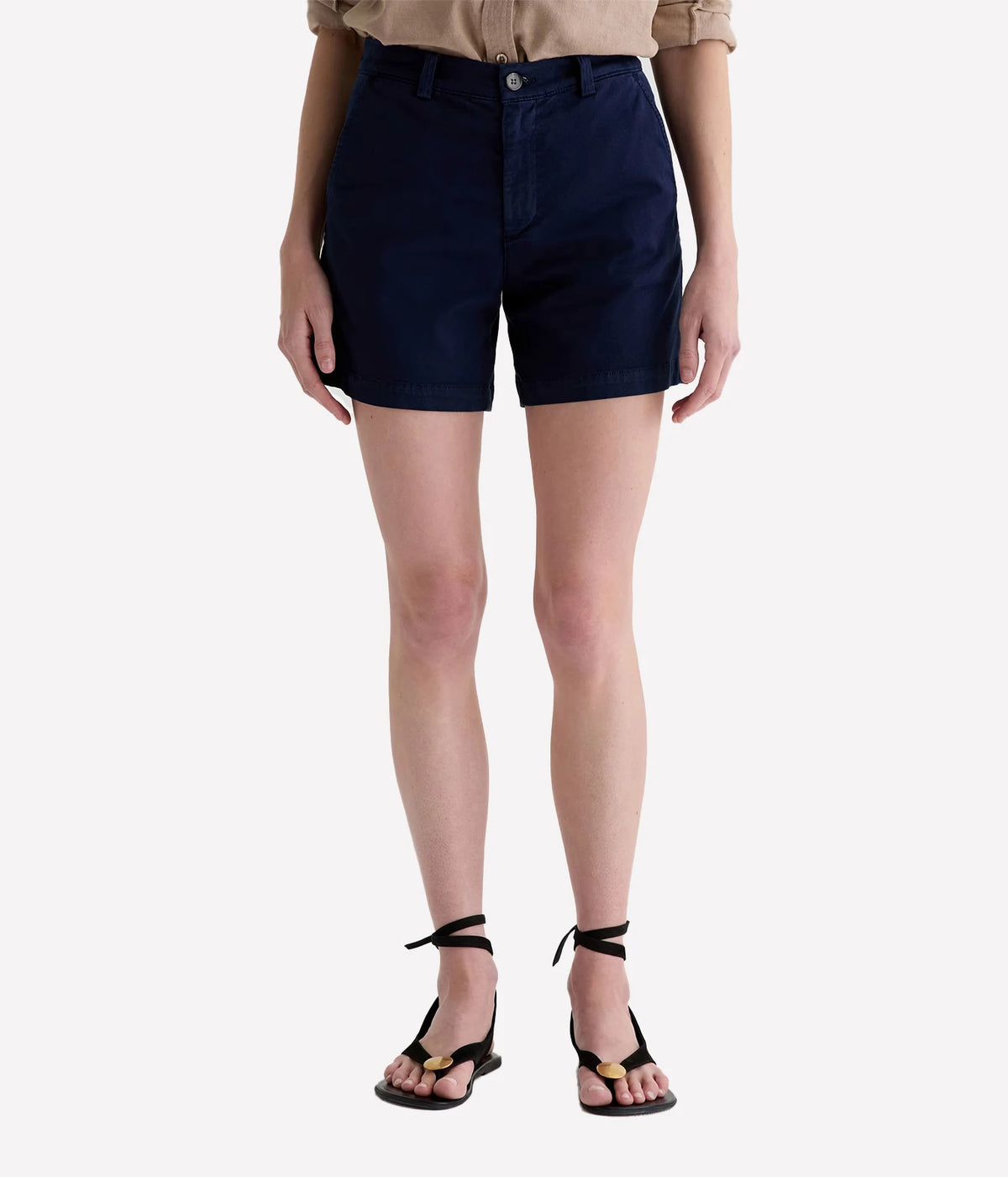 AG Jeans Jude Short in Deep Trenches, on model, front