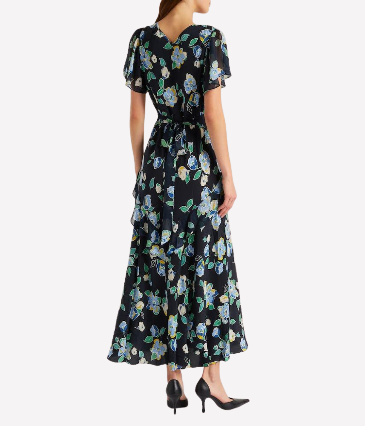 Evie Dress in Kimmie Floral Navy