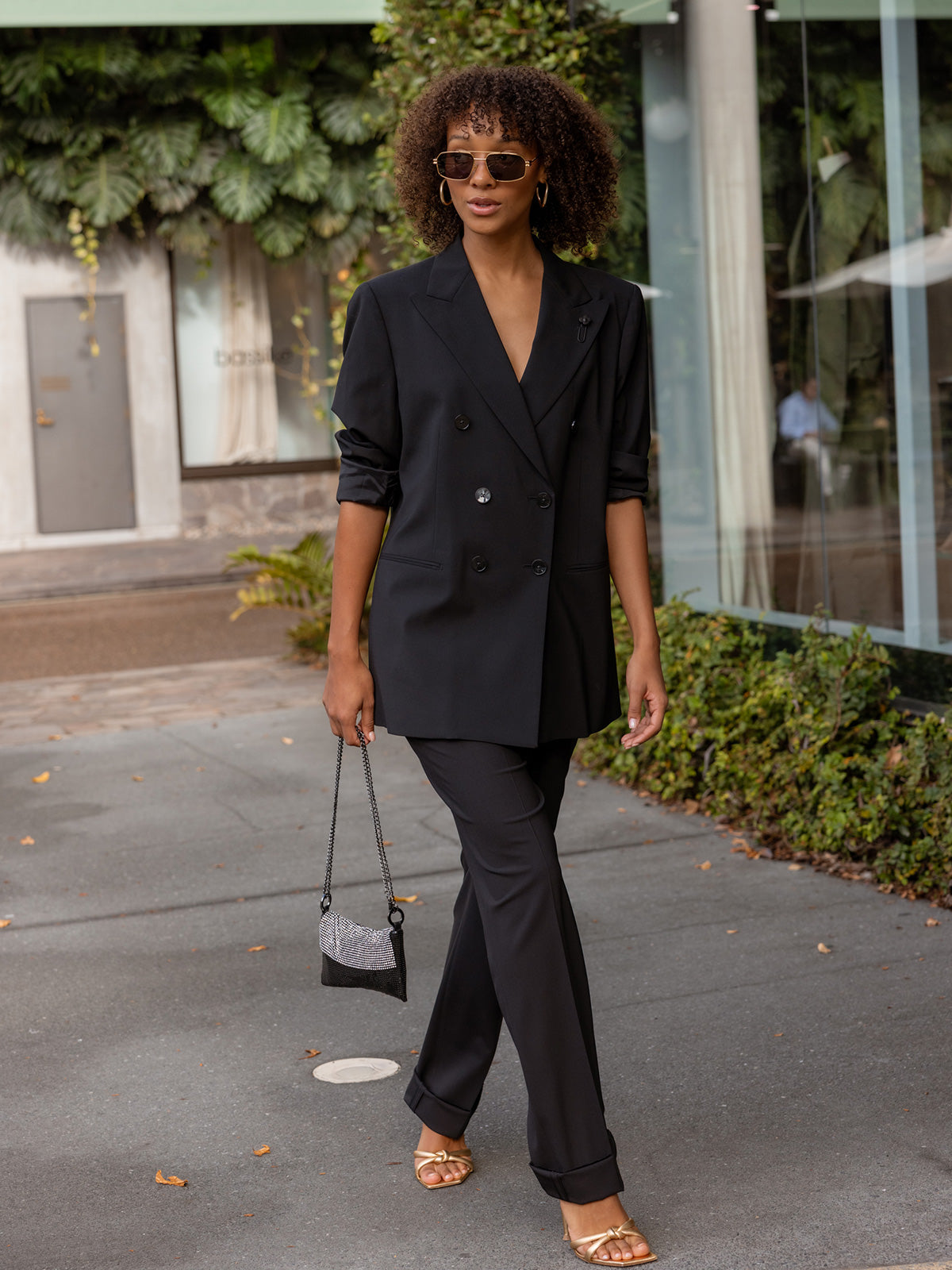 *FINAL SALE* Double Breasted Blazer in Black