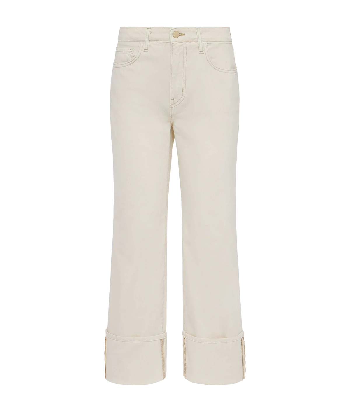 Leighton Cuff Stovepipe Jean in Macadamia