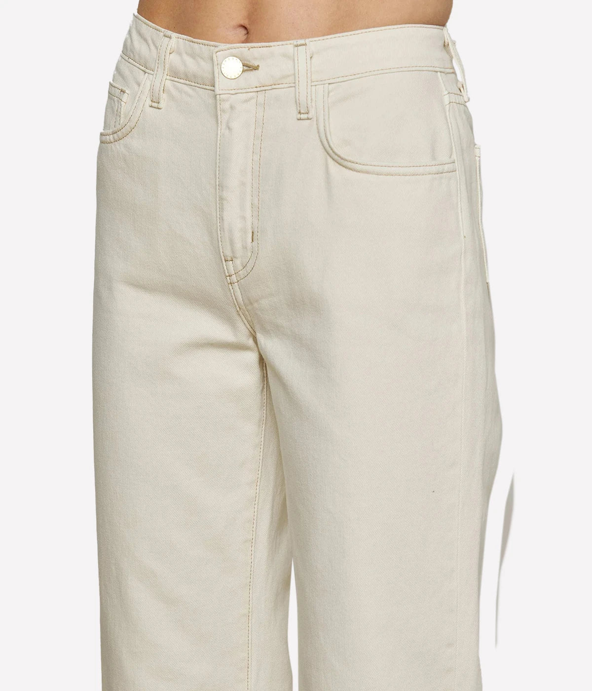 Leighton Cuff Stovepipe Jean in Macadamia