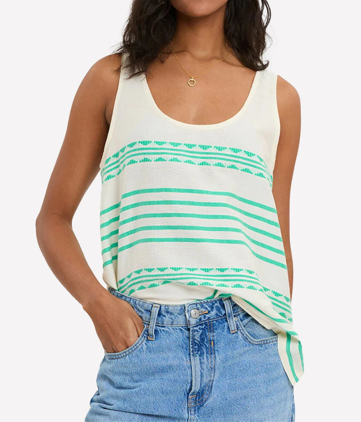 Kati Tank Top in Chereka Green