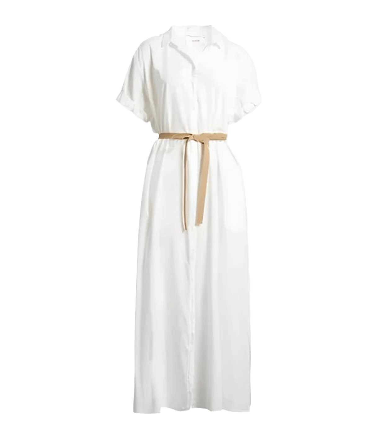 Design Inspiration: Drawing from the bestselling Channing Shirt, this dress features a tailored fit with a classic button-front and stitched rolled sleeves. The faux suede waist-tie adds a touch of sophistication.
Functional Features: Practical side seam pockets and hem side slits enhance mobility, making this dress a versatile choice for any occasion.
