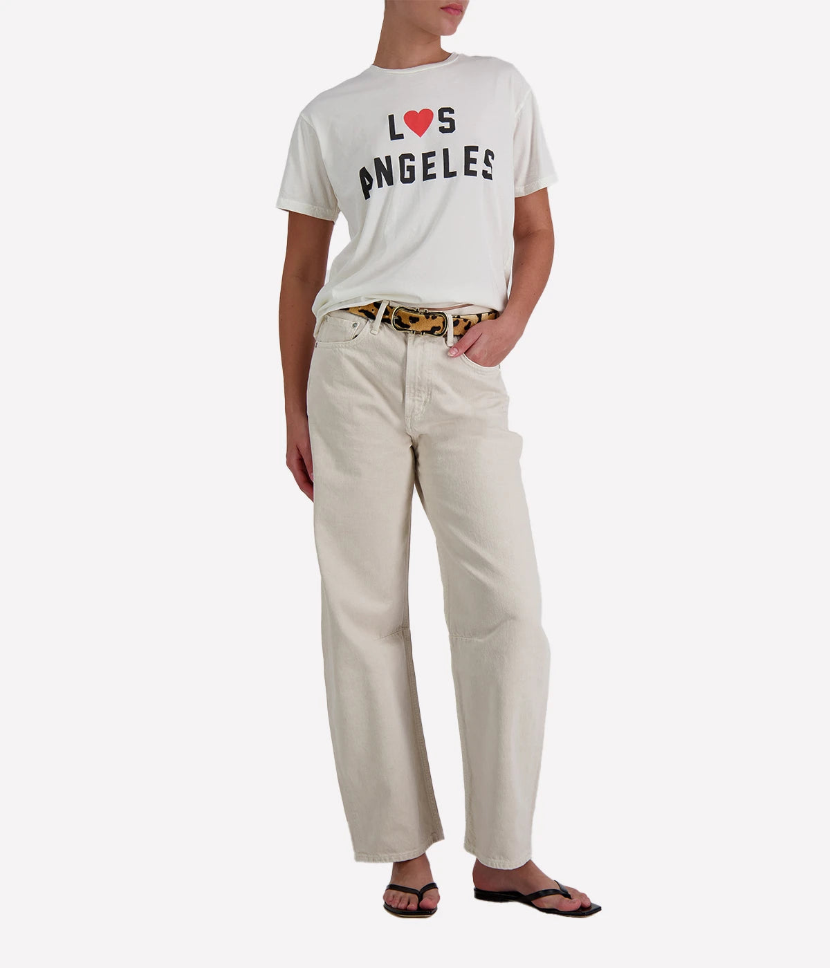 Los Angeles Tee in Antique White