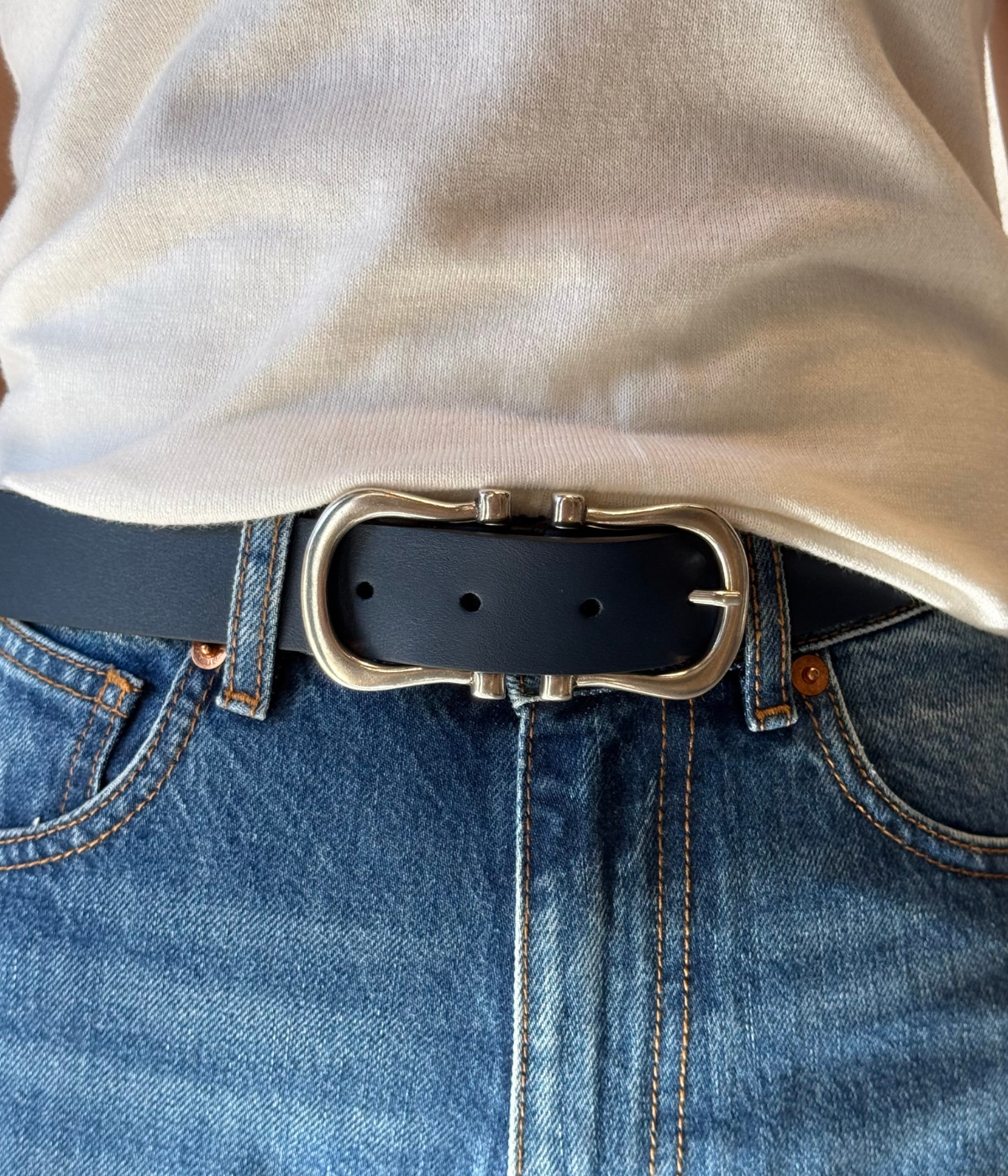 Baby Silver Nicky X Belt in Oceania