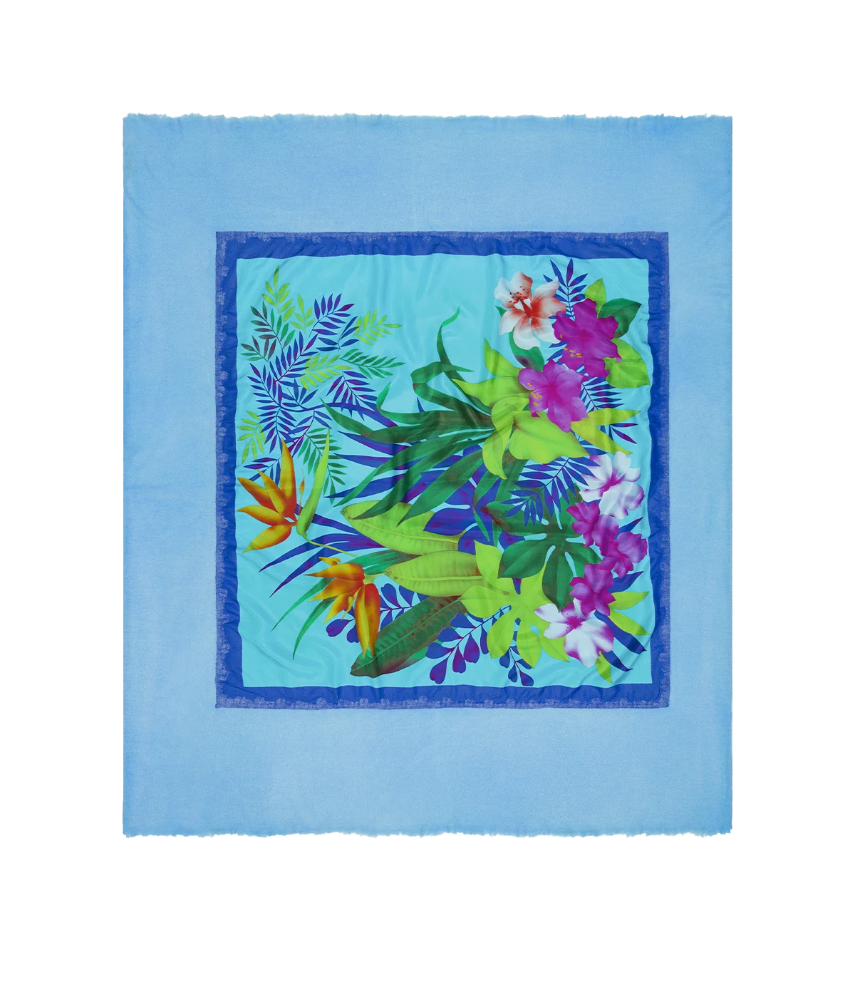 One Of A Kind Foulard Scarf In Aqua