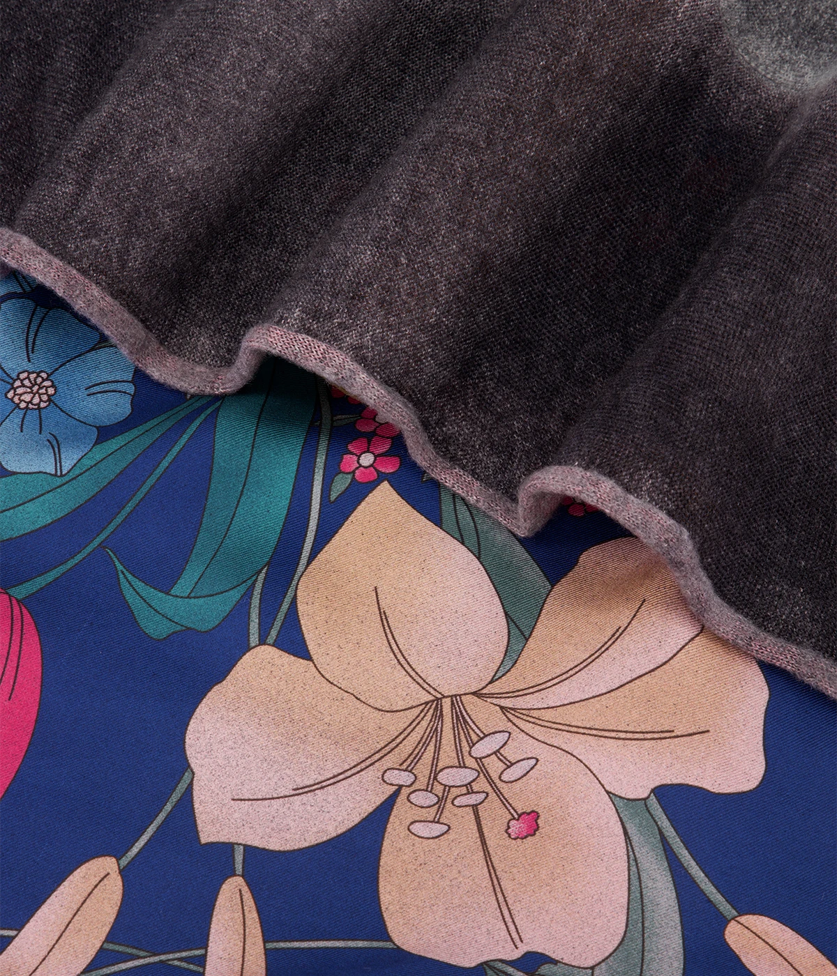 One Of A Kind Foulard Scarf In Blue Navy