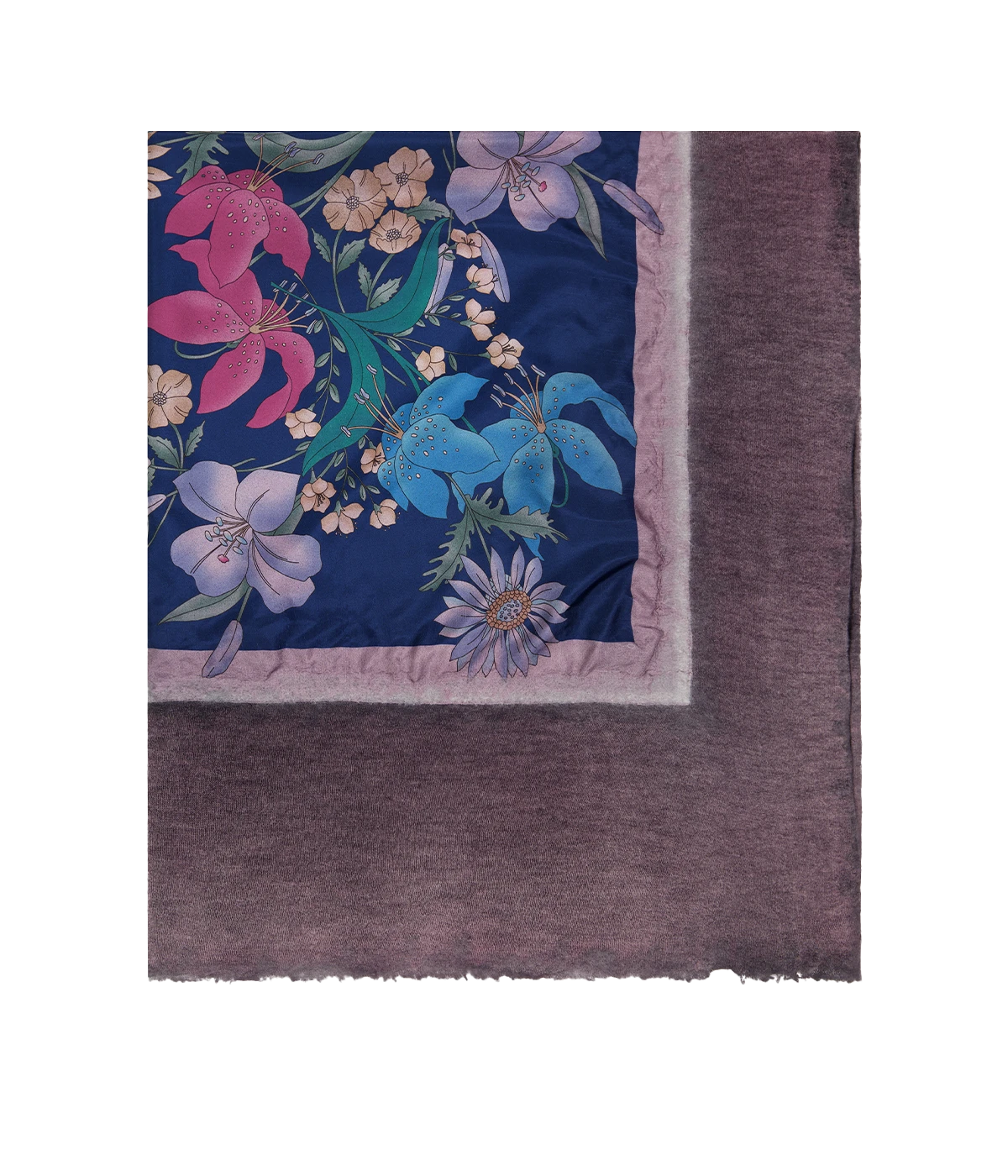 One Of A Kind Foulard Scarf In Blue Navy
