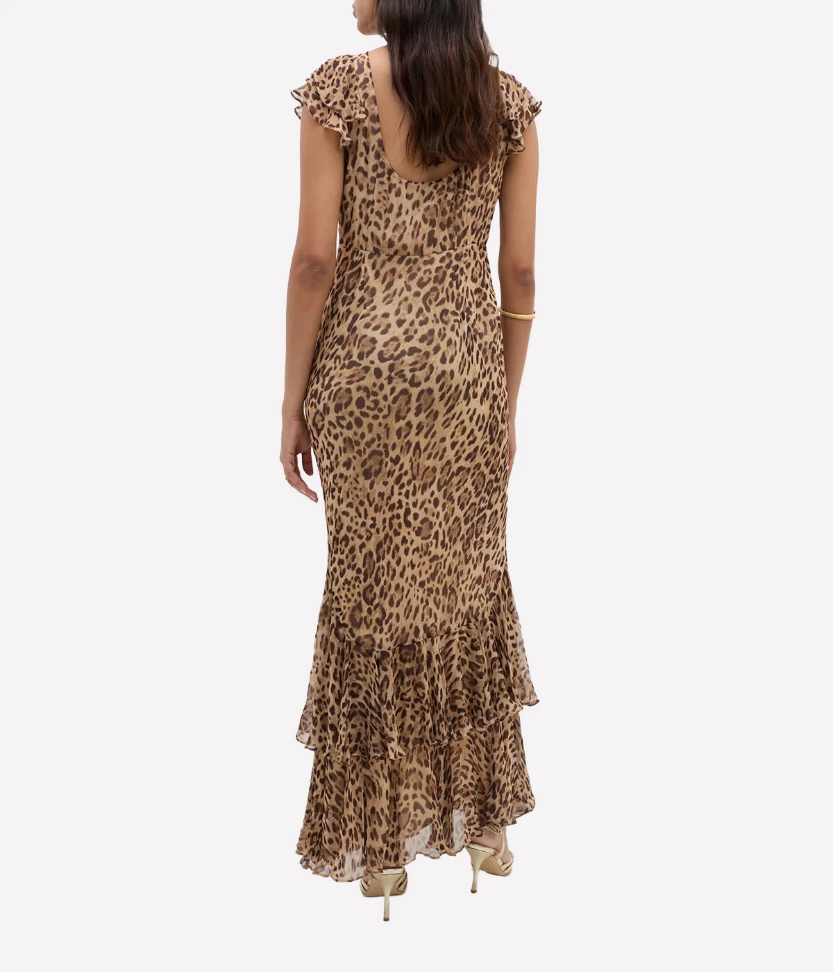 Ordinia Dress in Leopard Brown