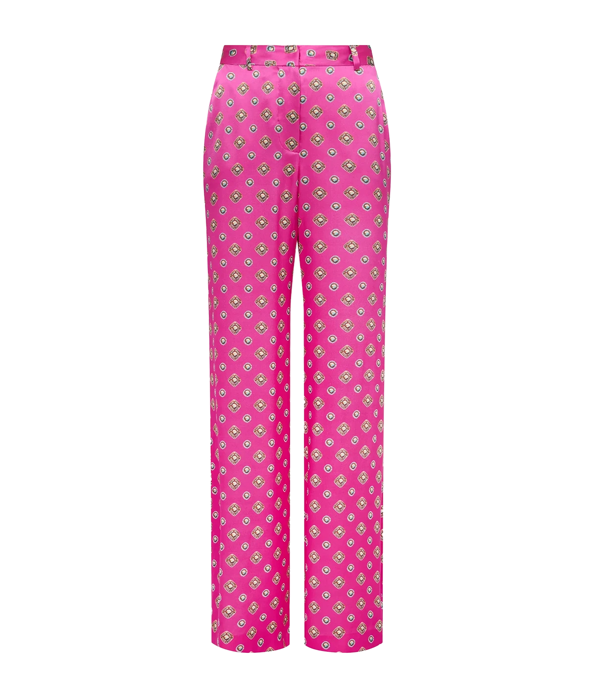 Pilar Wide Leg Pant in Fucshia Southwestern Geo