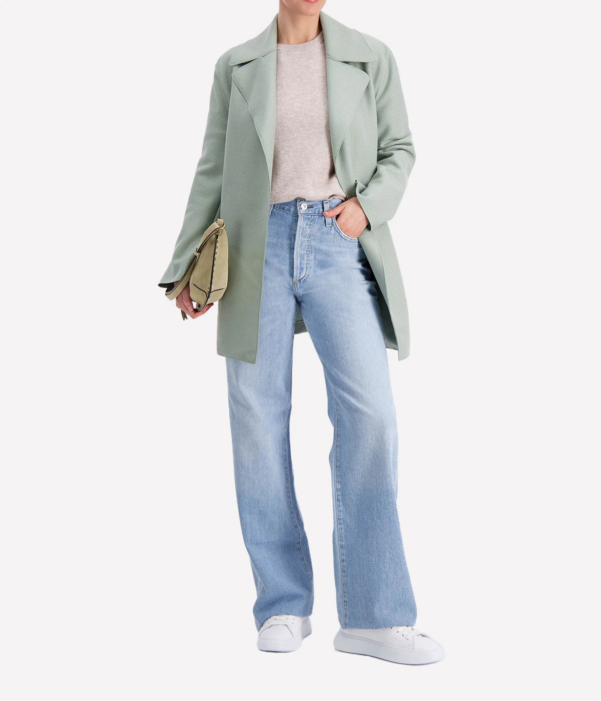 *FINAL SALE* Short Trench in Sage Green