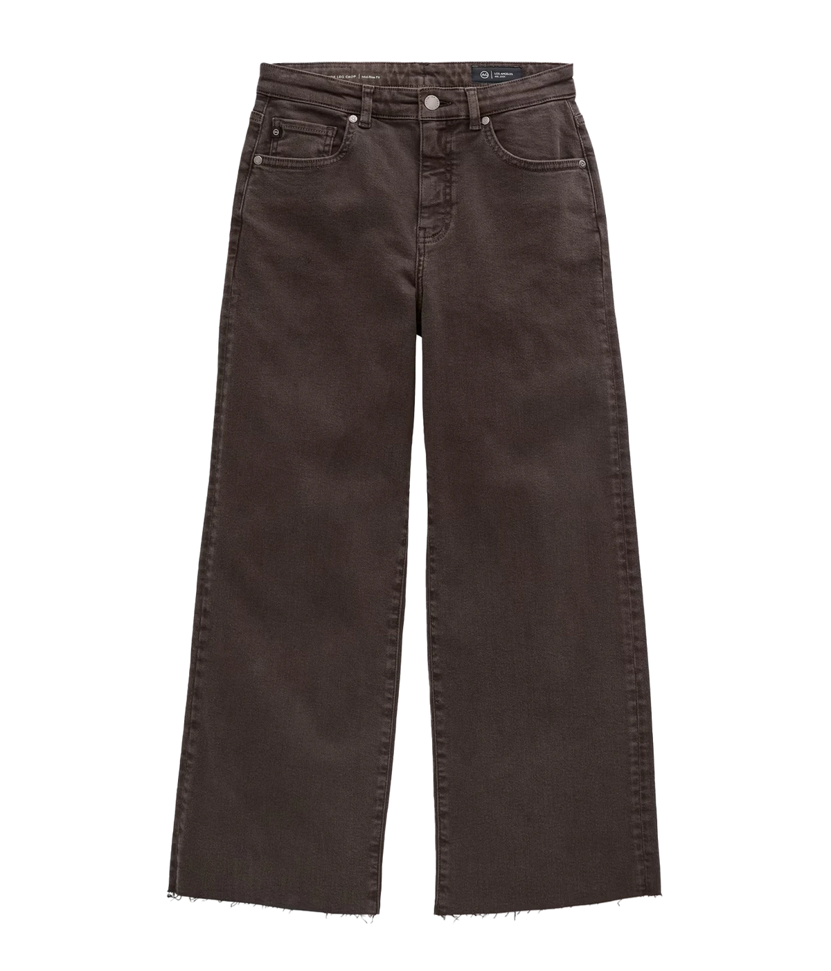 AG Jeans Saige Wide Leg Crop in Sulfur Burnt Umber, front view
