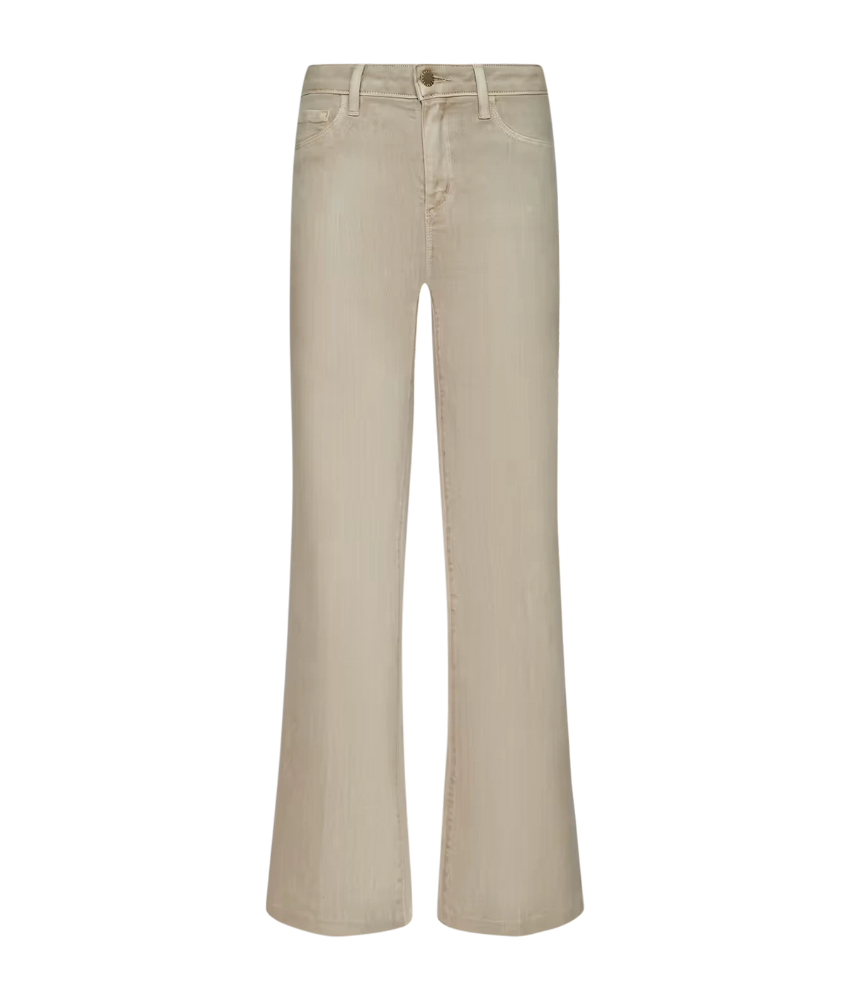 Front product view of the L’AGENCE Scottie Coated Wide-Leg Jean in Antique Birch.