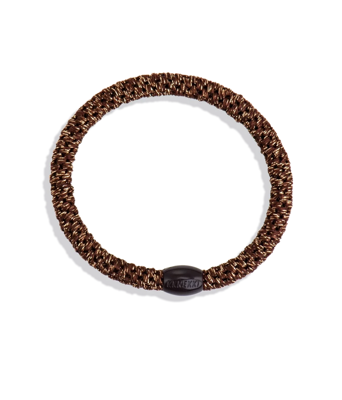 image of KKNEKKI Original Slim Hair Tie in Bronze Glitter