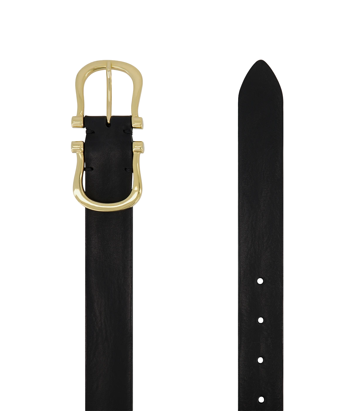 Baby Gold Nicky X Belt in Black