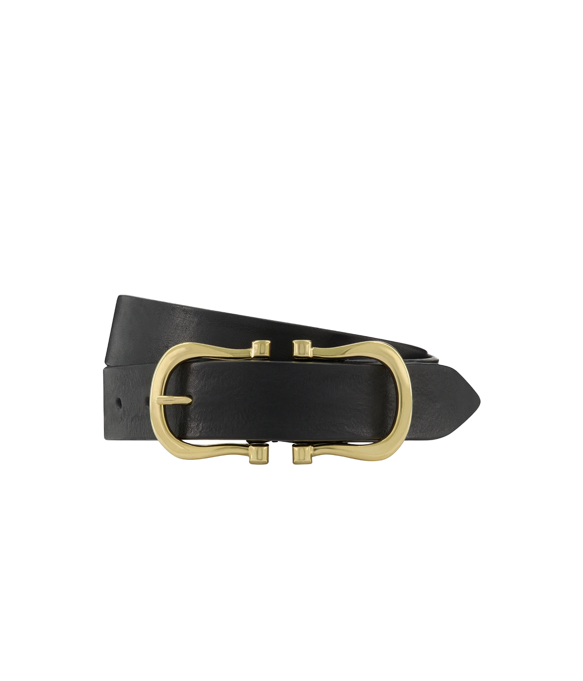 Baby Gold Nicky X Belt in Black