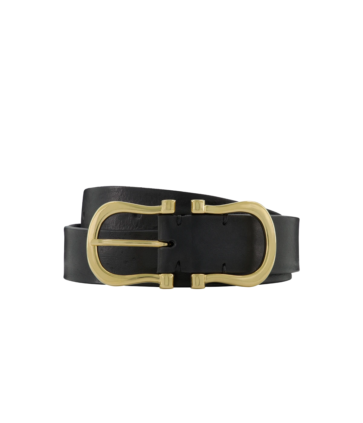 Baby Gold Nicky X Belt in Black