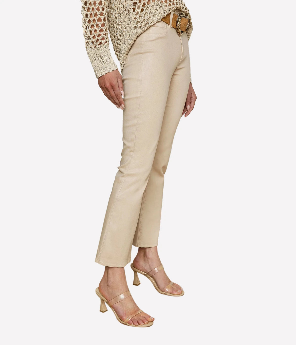 Tati H/R Crop Boot Jean in Cement Coated