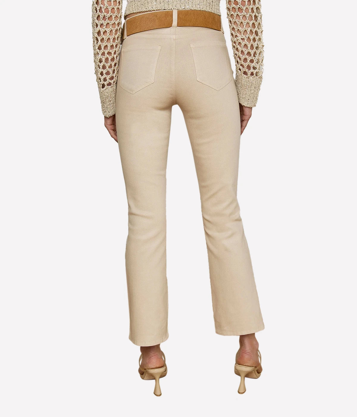 Tati H/R Crop Boot Jean in Cement Coated