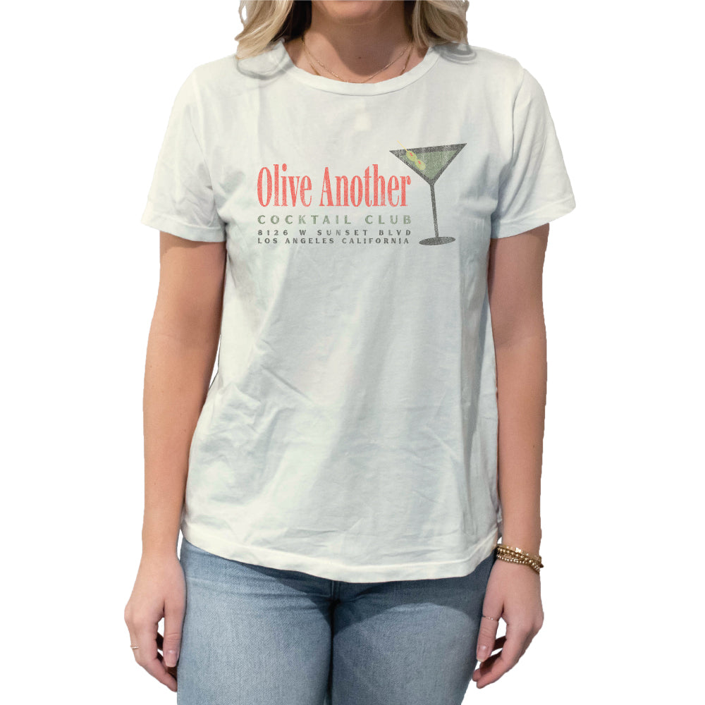 Olive Another Vintage Tee in Vintage White
