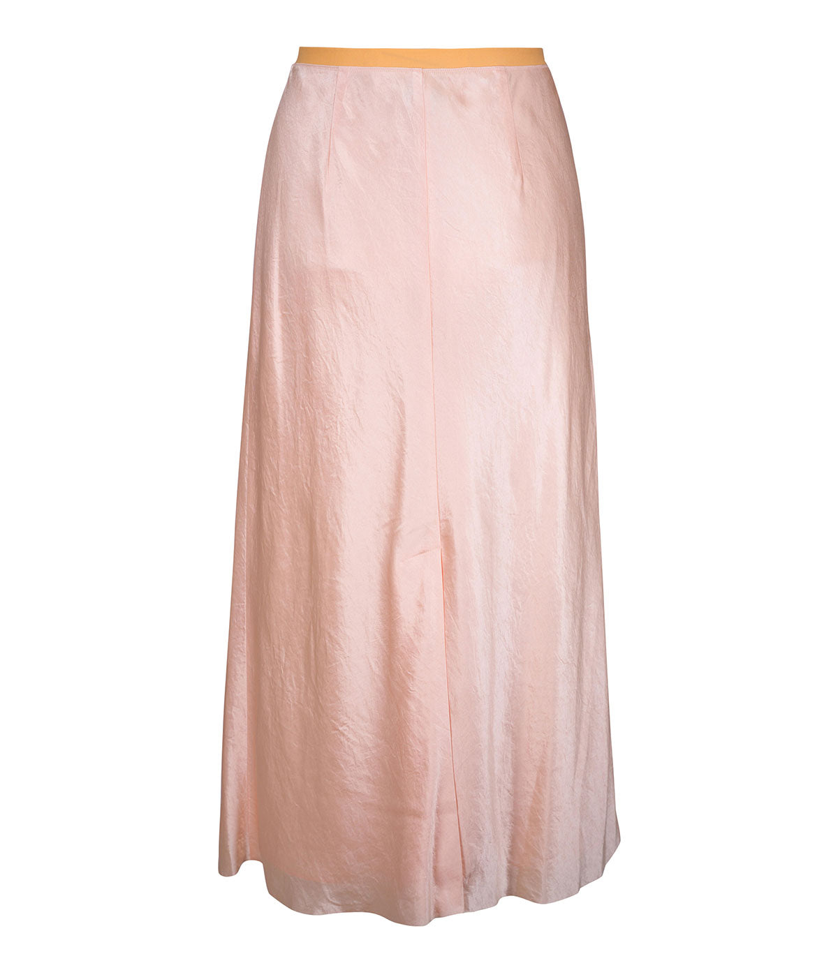 Contast Waistband Satin Skirt in Lychee