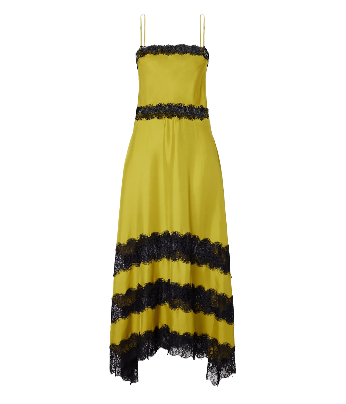 Ulla Johnson Coco Sleeveless Silk Dress in Citrine, front view
