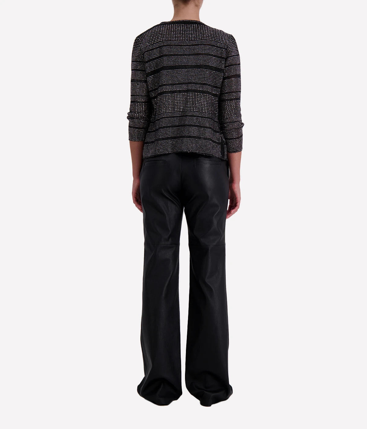 Woman Knitted Vest in Nero
