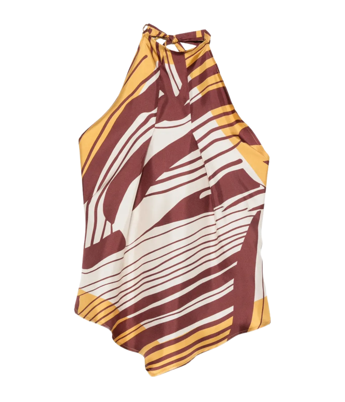 Lea Top In Ivory Brown Sienna