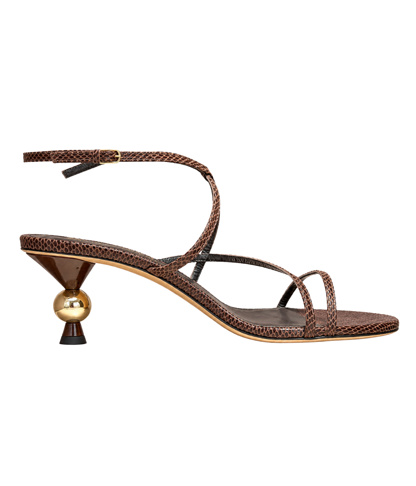 Evelyn 60 in Lizard Embossed Brown