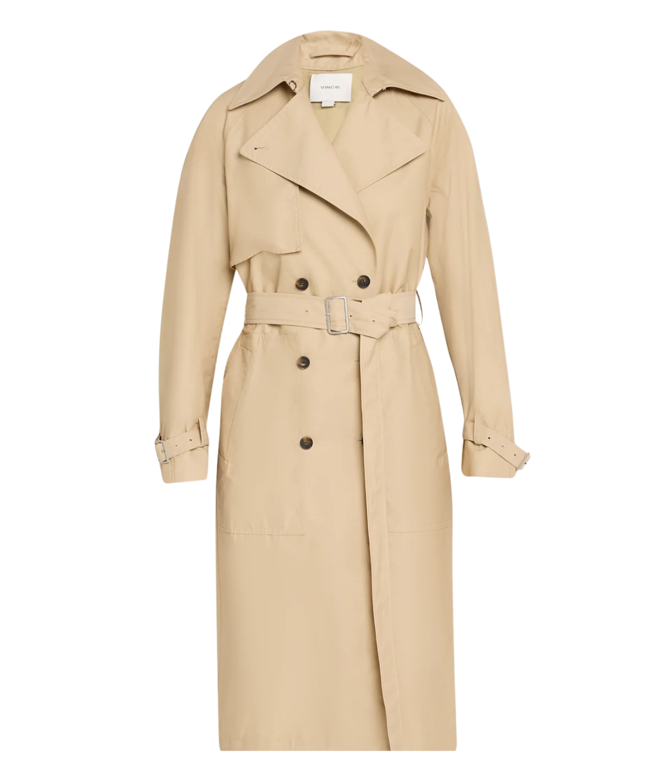 Fine Twill Trench Coat In Pumice Stone