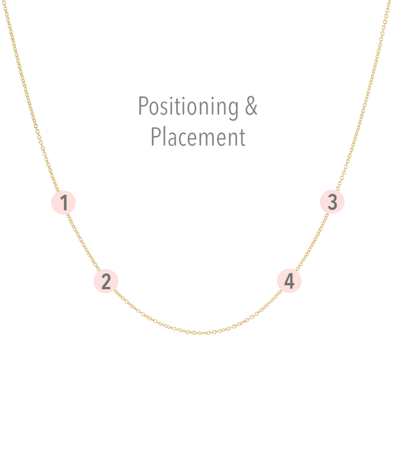 Custom 4 Initial Necklace In Gold