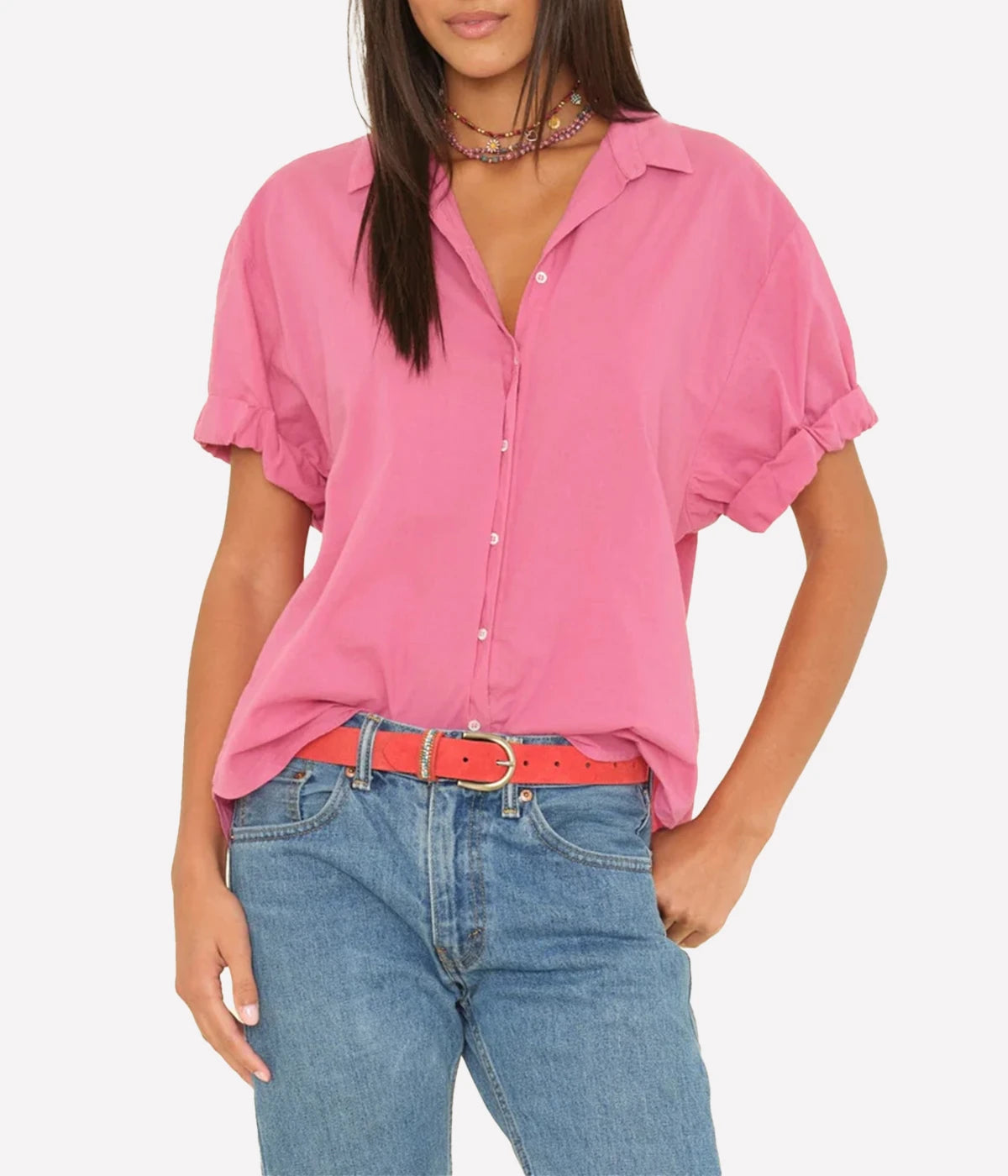 Channing Shirt in Berry Rose