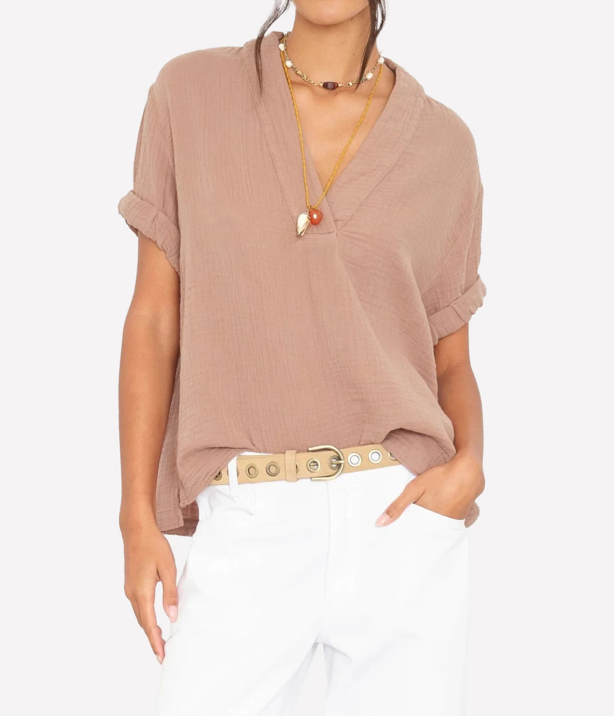 Avery Top in Ash Brown