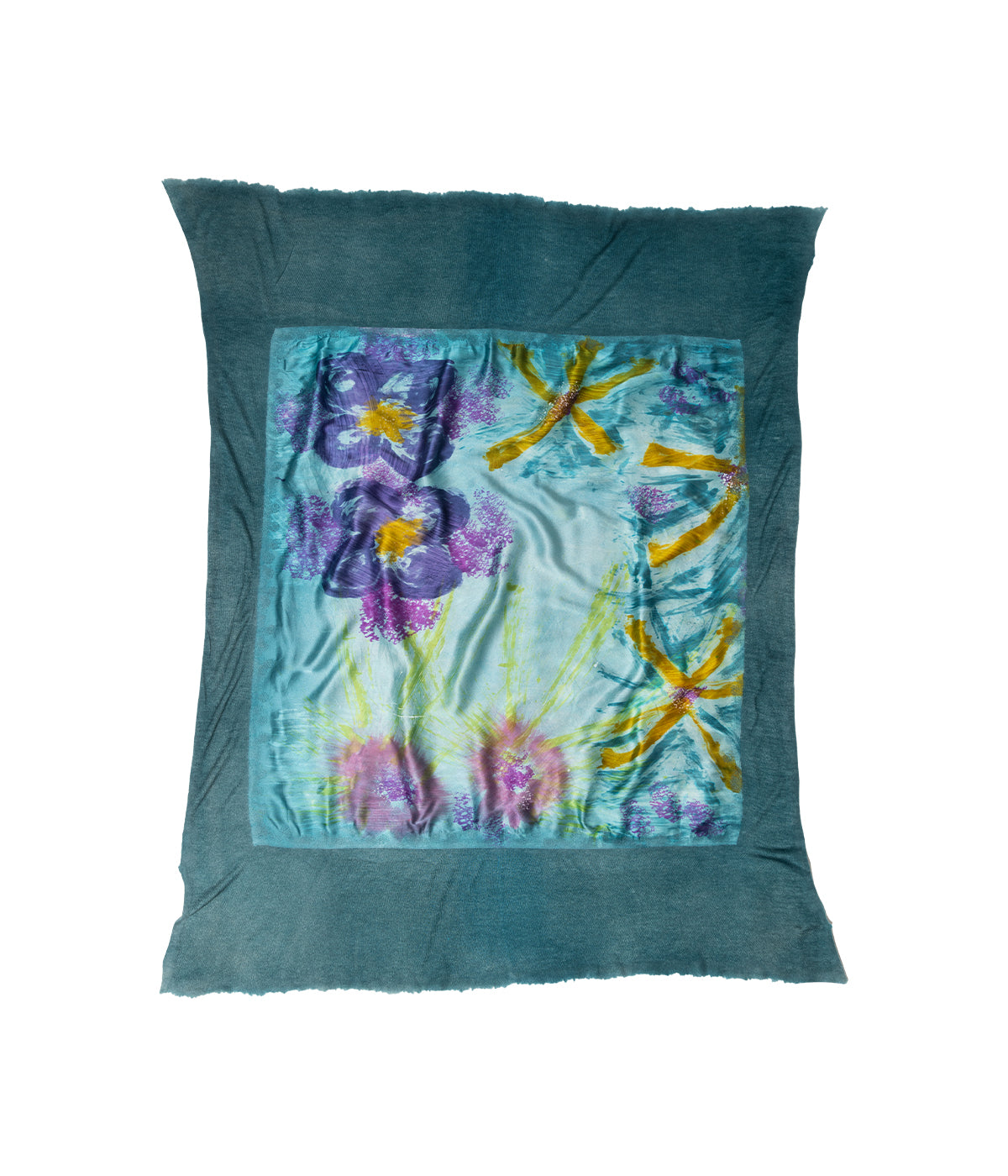 Flowers Lake Silk Foulard Scrd in Forest