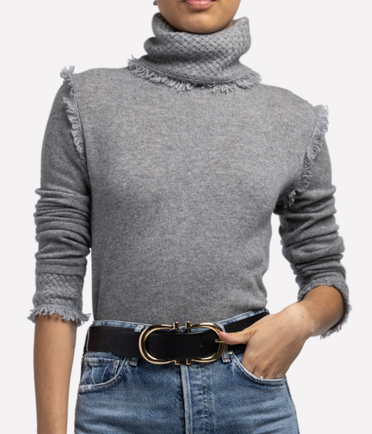 **FINAL SALE* Coco Turtleneck in Mid Grey