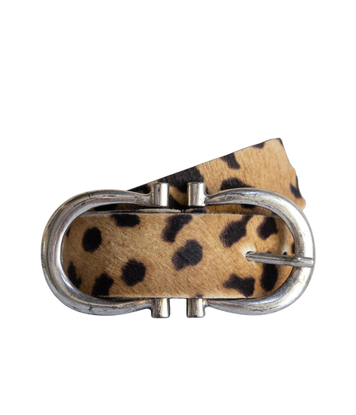 *FINAL SALE* Silver Nicky Belt in Leopard