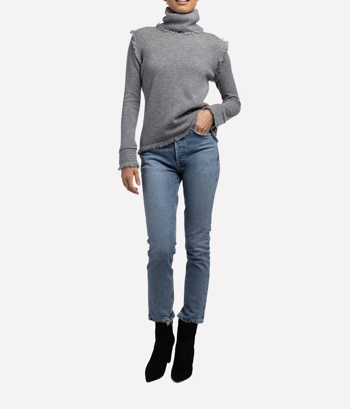 **FINAL SALE* Coco Turtleneck in Mid Grey