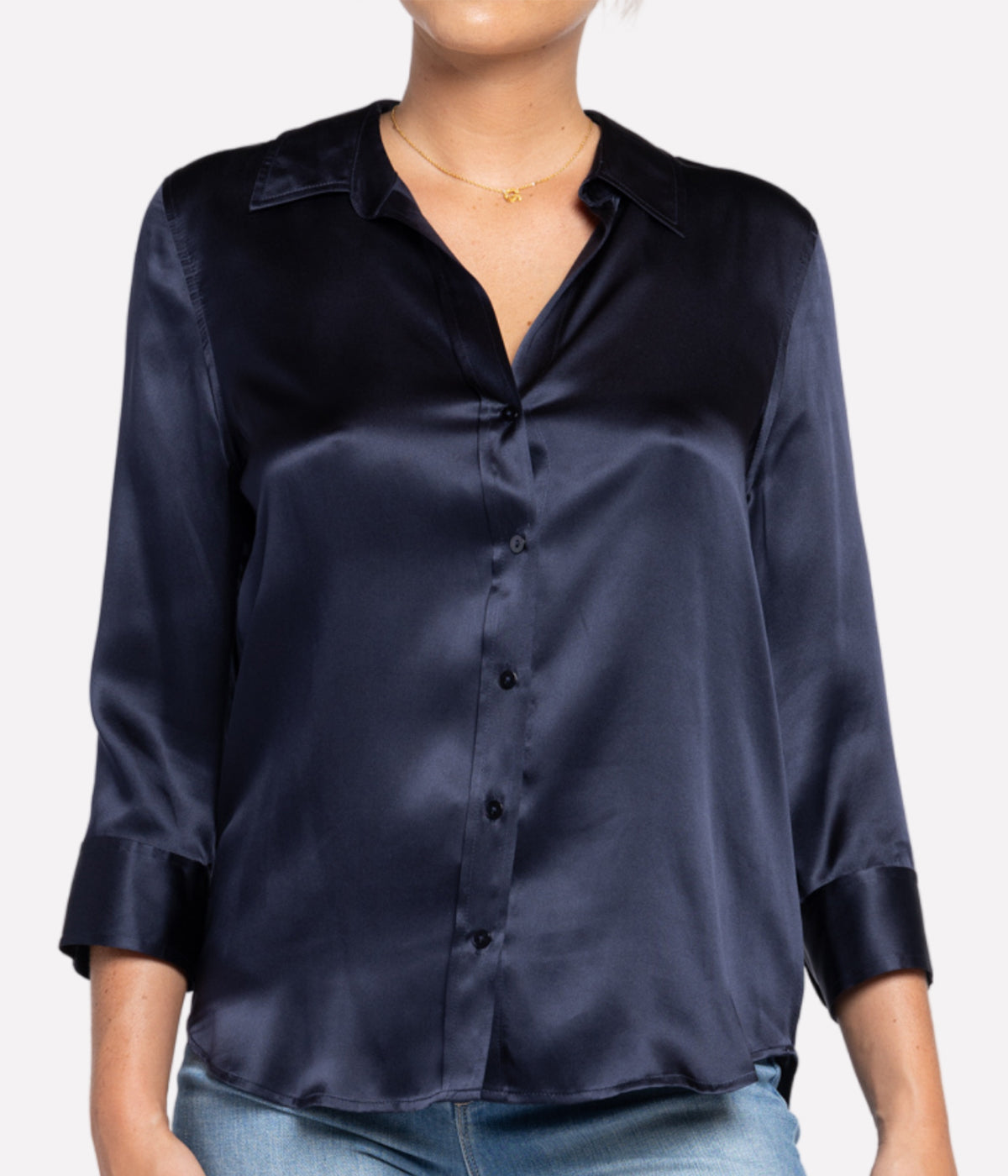 Dani 3/4 Sleeve Shirt in Midnight