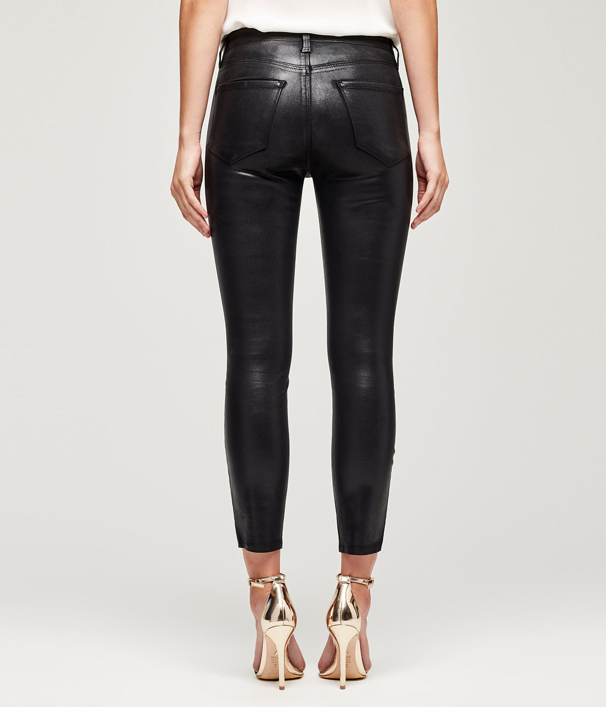 Margot High Rise Skinny Jean in Black Coated