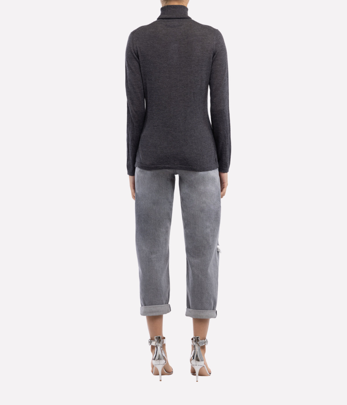 Baby Cashmere Turtleneck in Charcoal